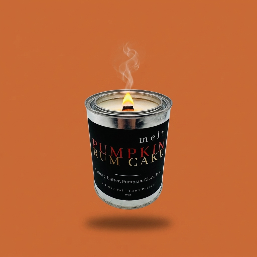pumpkin rum cake — hand-poured soy candle by melt.