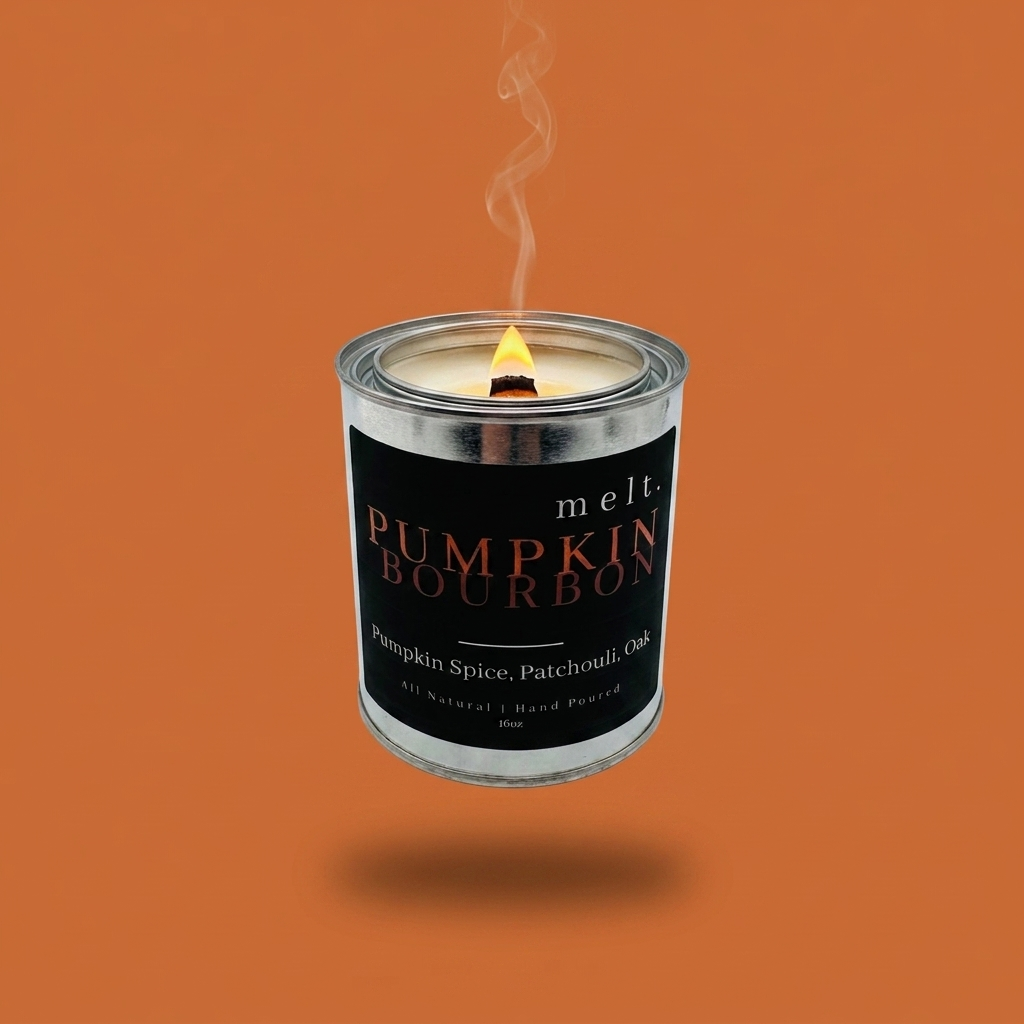pumpkin bourbon — hand-poured soy candle by melt.