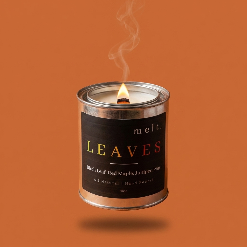 leaves — hand-poured soy candle by melt.