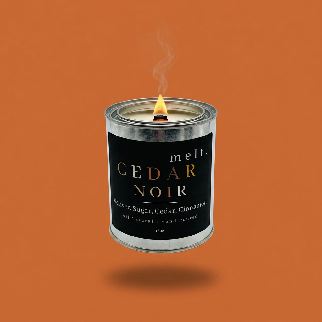 cedar noir — hand-poured soy candle by melt.