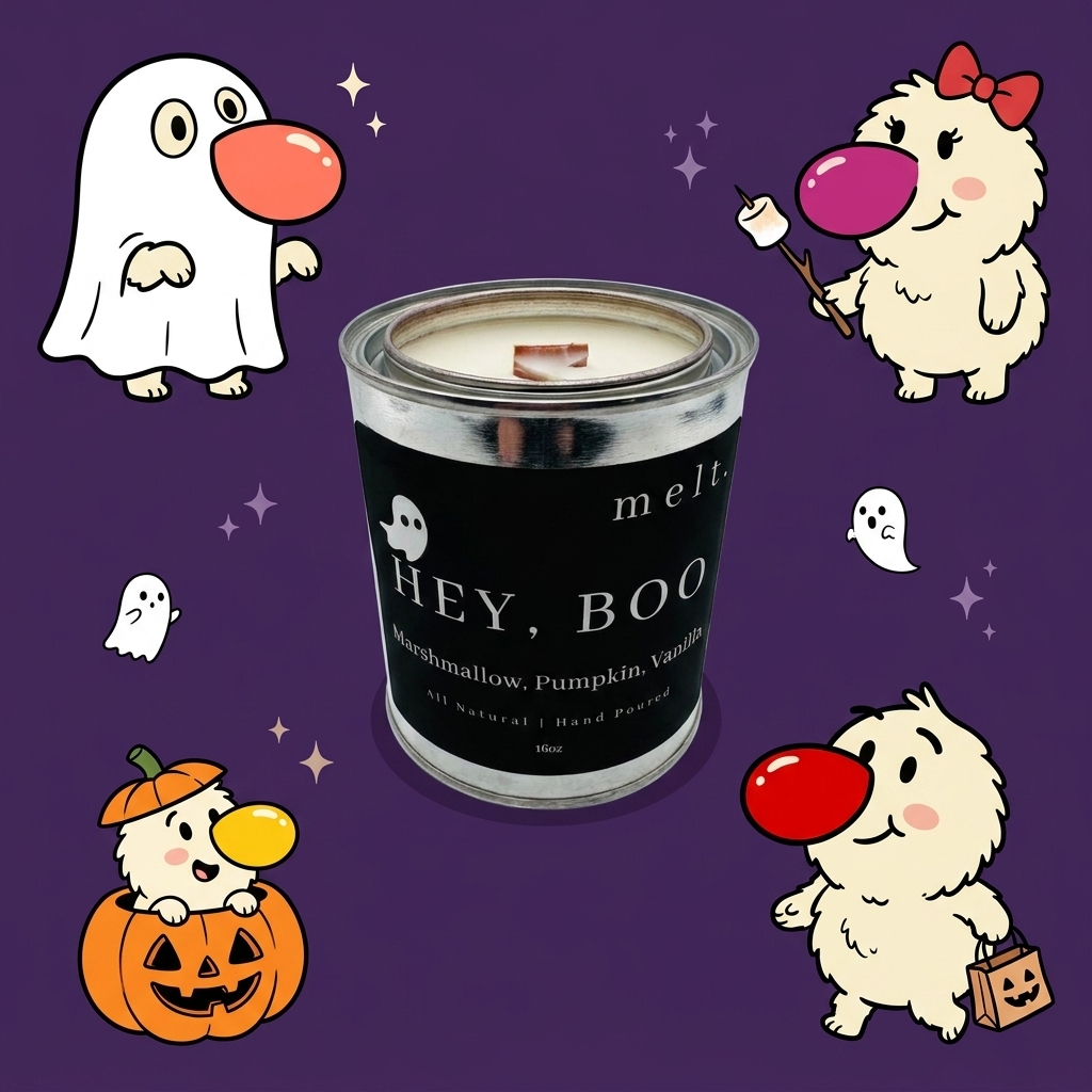 hey boo — the sniffer family with the real candle