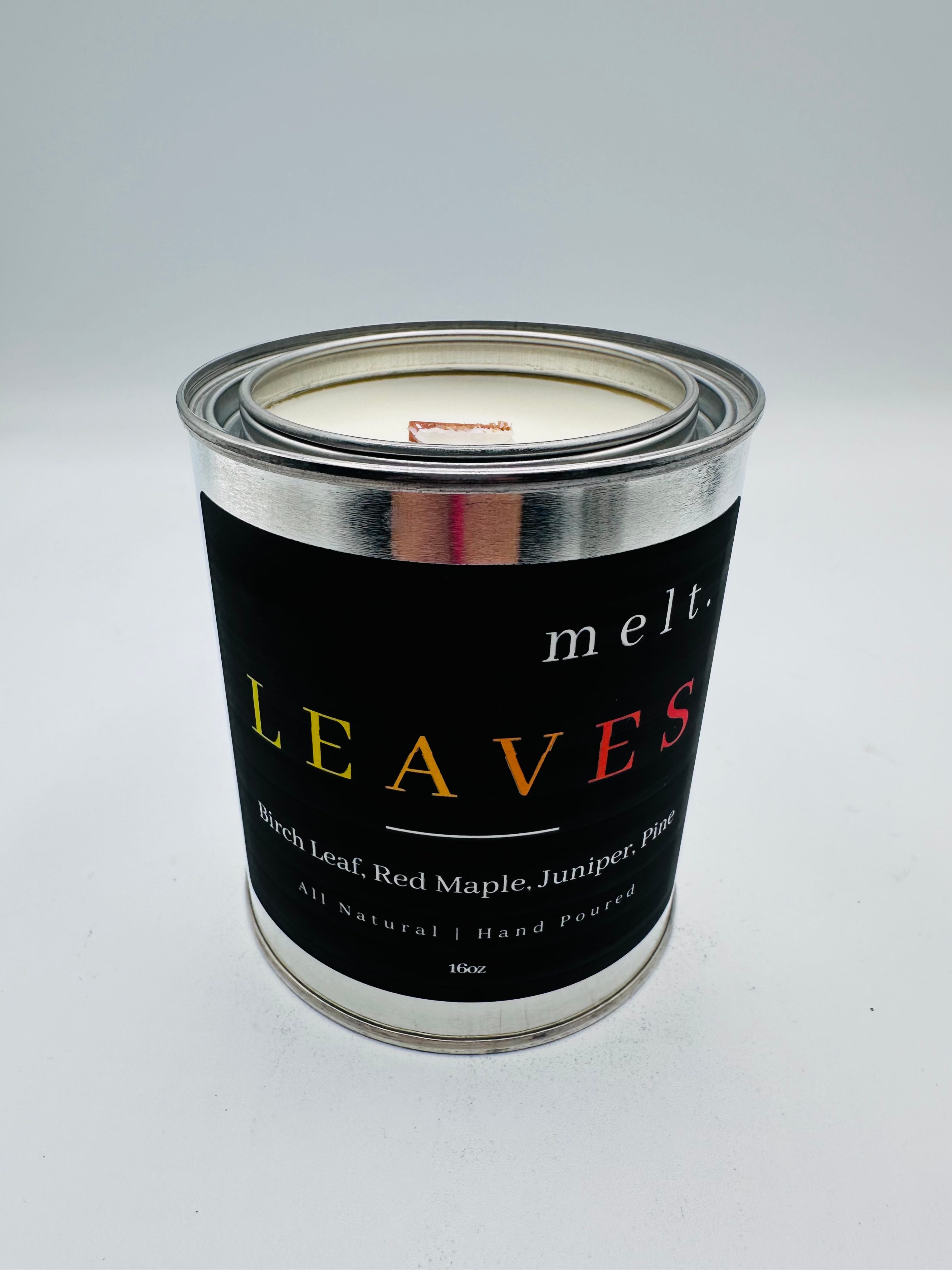 melt. leaves candle — birch leaf, red maple, juniper, pine