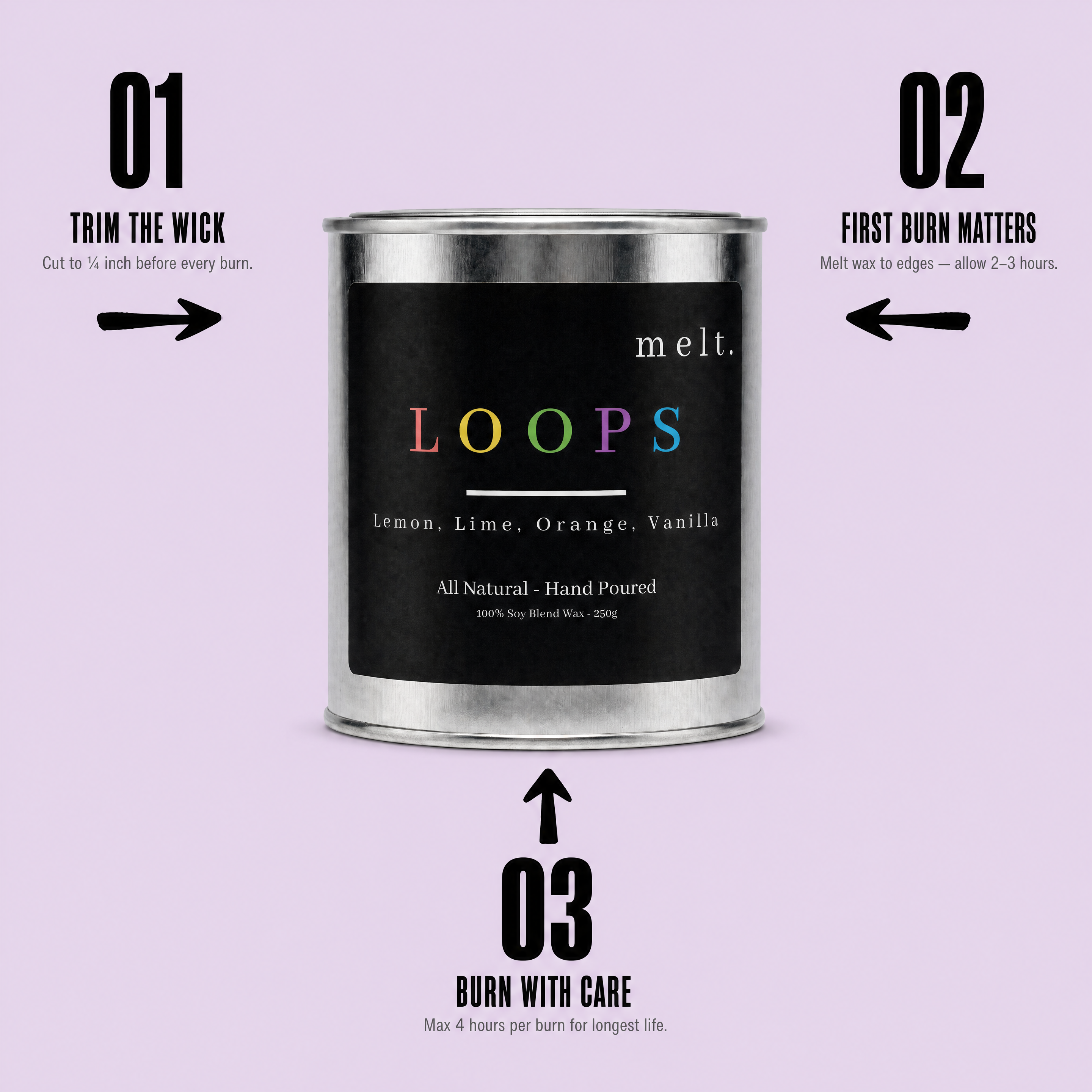 melt. candle care guide