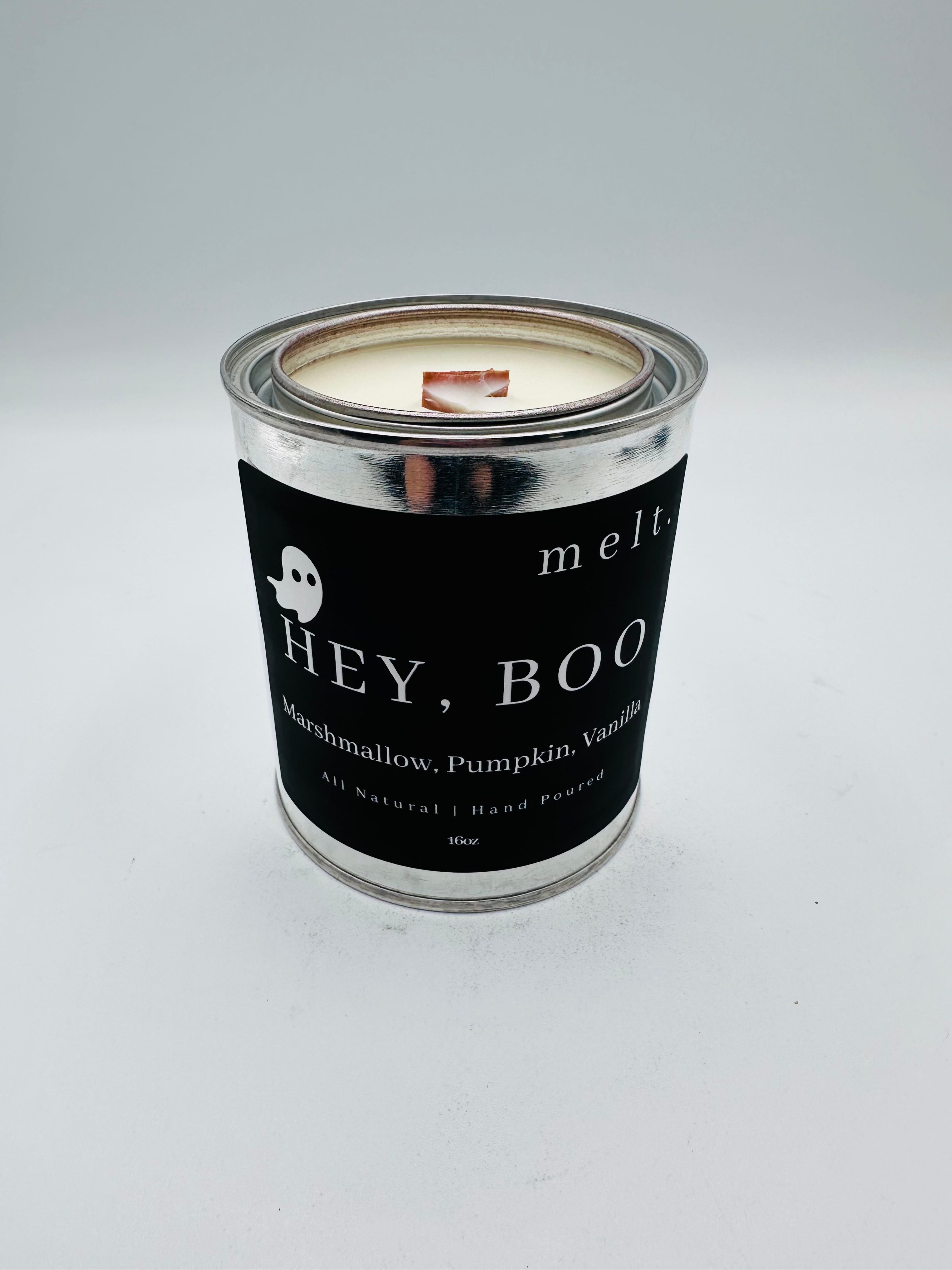 melt. hey, boo candle — marshmallow, pumpkin, vanilla