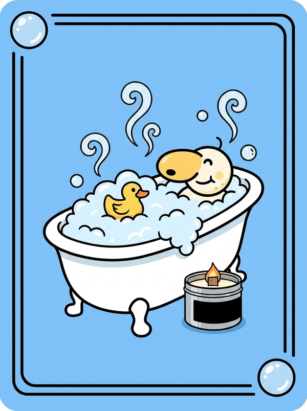 bath time playing card