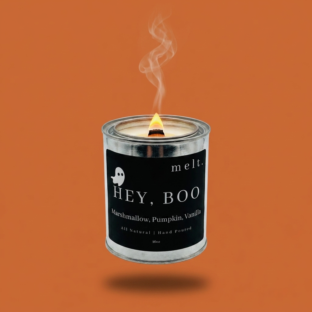 hey boo — hand-poured soy candle by melt.